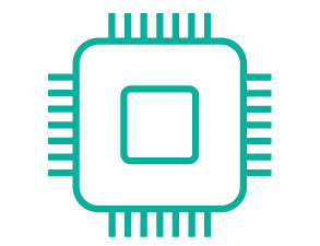 A green and black computer chip Description automatically generated