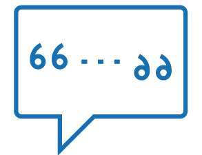 Icon of quotation marks in a speech bubble.