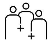 Icon of people support network